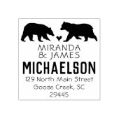 Beer retour adres stempel - bruiloft dieren (Afrduk)