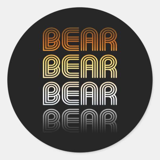 Beer Retro Pride Ronde Sticker (Voorkant)