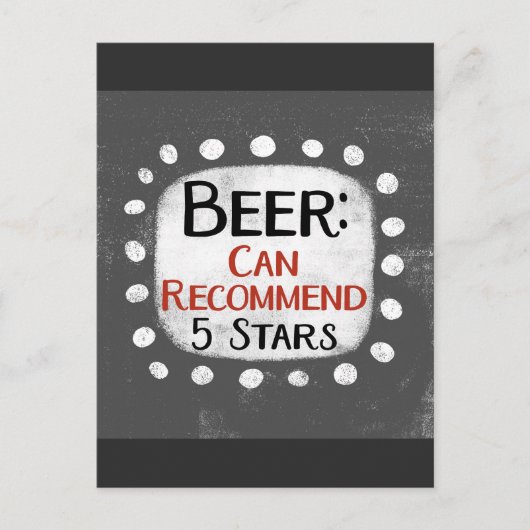 Beer Review 5 sterren Briefkaart (Voorkant)