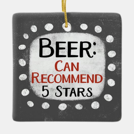 Beer Review 5 sterren Ornament (Voorkant)