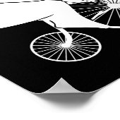Beer Riding Penny Farthing Bike Poster (Hoek)