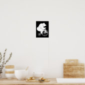 Beer Riding Penny Farthing Bike Poster (Keuken)