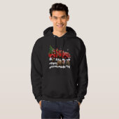 Beer Riding Red Truck Merry Kerstmis X-mas Ugly G Hoodie (Voorkant volledig)