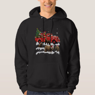 Beer Riding Red Truck Merry Kerstmis X-mas Ugly G Hoodie