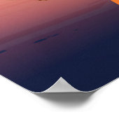 Beer Riding Scooter Desert Sunset Poster (Hoek)