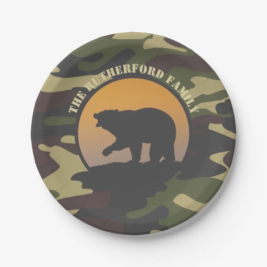 Beer Roar en Camo Papieren Bordje (Voorkant)
