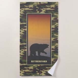 Beer Roar en Camo Strandlaken