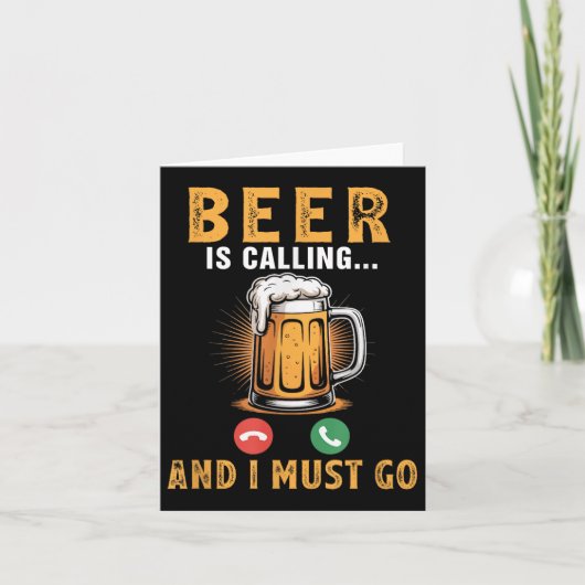 Beer roept grappige grap drinker Drink Beer L Kaart (Voorkant)