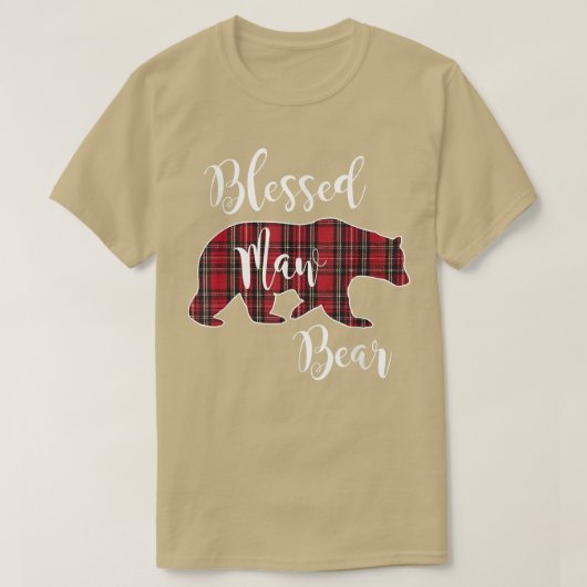 Beer Rood Tartan Pset Pattern Mama Mot T-shirt (Design voorkant)