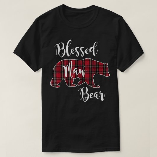 Beer Rood Tartan Pset Pattern Mama Mot T-shirt (Design voorkant)