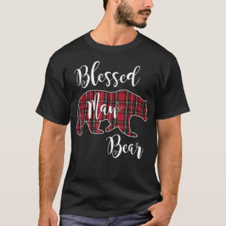 Beer Rood Tartan Pset Pattern Mama Mot T-shirt