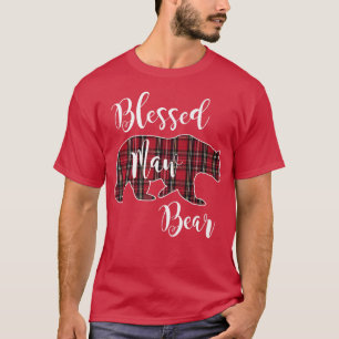 Beer Rood Tartan Pset Pattern Mama Mot T-shirt