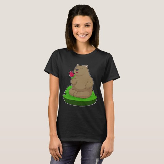 Beer Roos Flower T-shirt (Voorkant volledig)