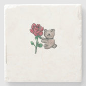 Beer Roos Stenen Onderzetter (Voorkant)