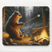 Beer roosteren marshmallows muismat (Voorkant)