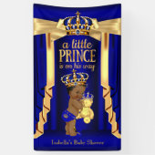 Beer Royal Blue Silk Gold Crown Baby shower Ethnic Spandoek (Verticaal)