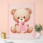 Beer Roze Baby shower Acryl Bord (Huwelijk)