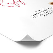 Beer Roze Ballon Meisje Baby shower Luier Raffle Poster (Hoek)