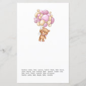 Beer Roze ballonnen Baby rond het wereldspel (Achterkant)