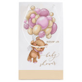 Beer Roze ballonnen Baby shower Gift Bag Klein Cadeauzakje (Achterkant)