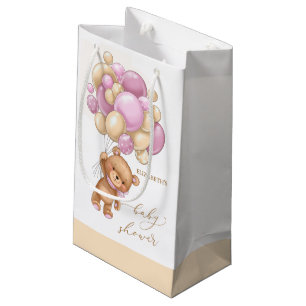 Beer Roze ballonnen Baby shower Gift Bag Klein Cadeauzakje