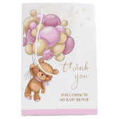 Beer Roze ballonnen Baby shower Gift Bag Medium Cadeauzakje (Voorkant)