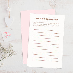 Beer & Roze Ballonnen Baby shower Gissen Spel