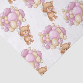 Beer Roze ballonnen Baby shower Weefpapier Tissuepapier (Detail)