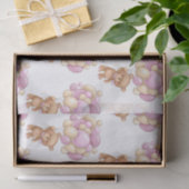 Beer Roze ballonnen Baby shower Weefpapier Tissuepapier (Geschenk)