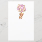 Beer roze ballonnen Baby voorspelling Baby shower (Achterkant)