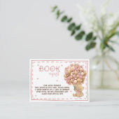 Beer Roze Ballonnen Boeken voor baby Informatiekaartje (Staand voorkant)