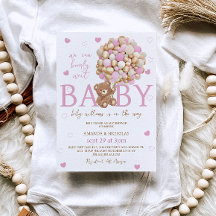 Beer Roze Ballonnen Meisje Baby shower