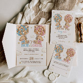 Beer Roze Blauwe Ballonnen Barly Wachten Geslacht  Kaart