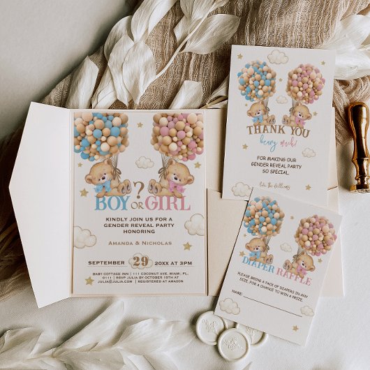 Beer Roze Blauwe Ballonnen Barly Wachten Geslacht  Kaart