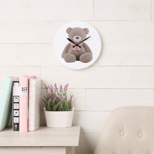 Beer roze Cartoon Grote Klok (Leeskamer)