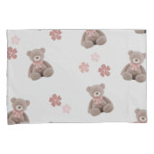 Beer Roze Cartoon patroon Kussensloop (Voorkant-Rechts)