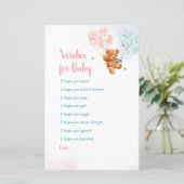 Beer Roze en Blauwe Gold Star Wishes voor Baby (Staand voorkant)