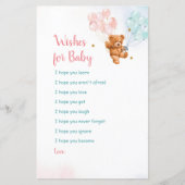 Beer Roze en Blauwe Gold Star Wishes voor Baby (Voorkant)