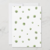 Beer Roze Floral Greenery Baptism Girl Invitation Kaart (Achterkant)