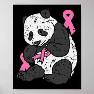 Beer Roze lint Borstkanker Awareness Support G Poster