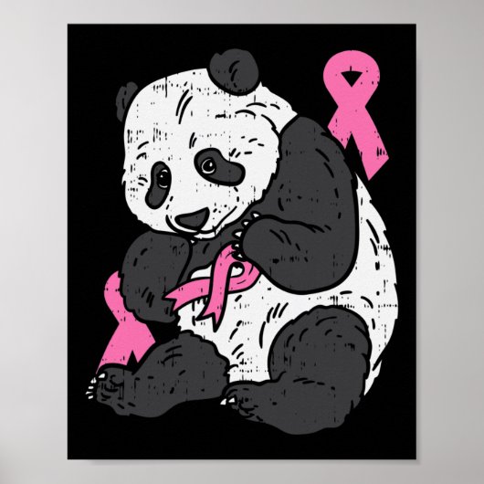 Beer Roze lint Borstkanker Awareness Support G Poster (Voorkant)