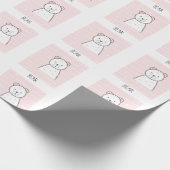 Beer Roze meisje Cadeaupapier (Hoek)