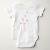 Beer Roze Monogram Baby Jersey Bodysuit (Achterkant)