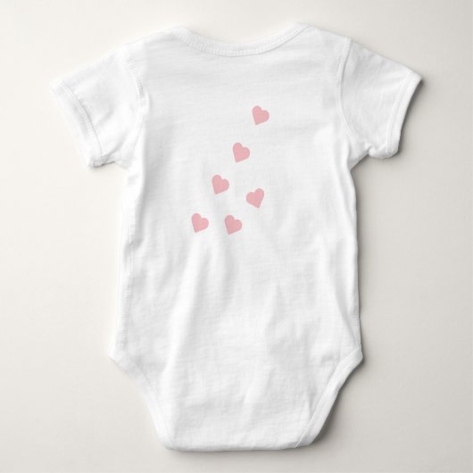 Beer Roze Monogram Baby Jersey Bodysuit (Achterkant)
