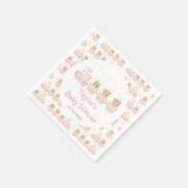 Beer Roze Trein Baby shower Servet (Hoek)