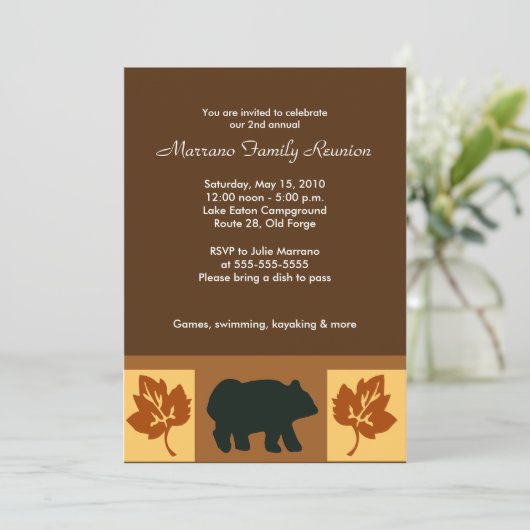 BEER Rustic Lodge stijl 5x7 Uitnodiging van partij (Staand voorkant)