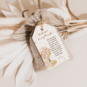 Beer rustiek roze dank u beary veel cadeaulabel