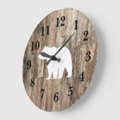 Beer rustieke houten decor grote klok (Hoek)