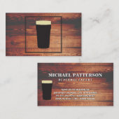 Beer | Rustisch hout Visitekaartje (Voorkant / Achterkant)