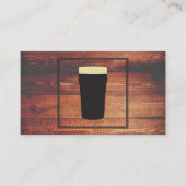 Beer | Rustisch hout Visitekaartje (Voorkant)